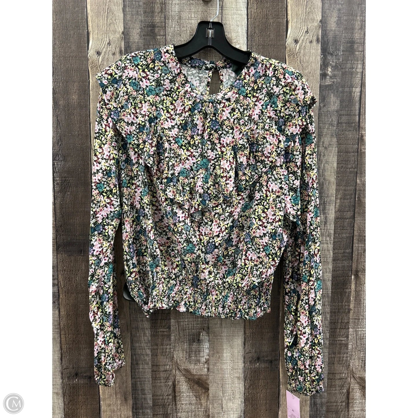 Top Long Sleeve By Wild Fable In Floral Print, Size: Xl