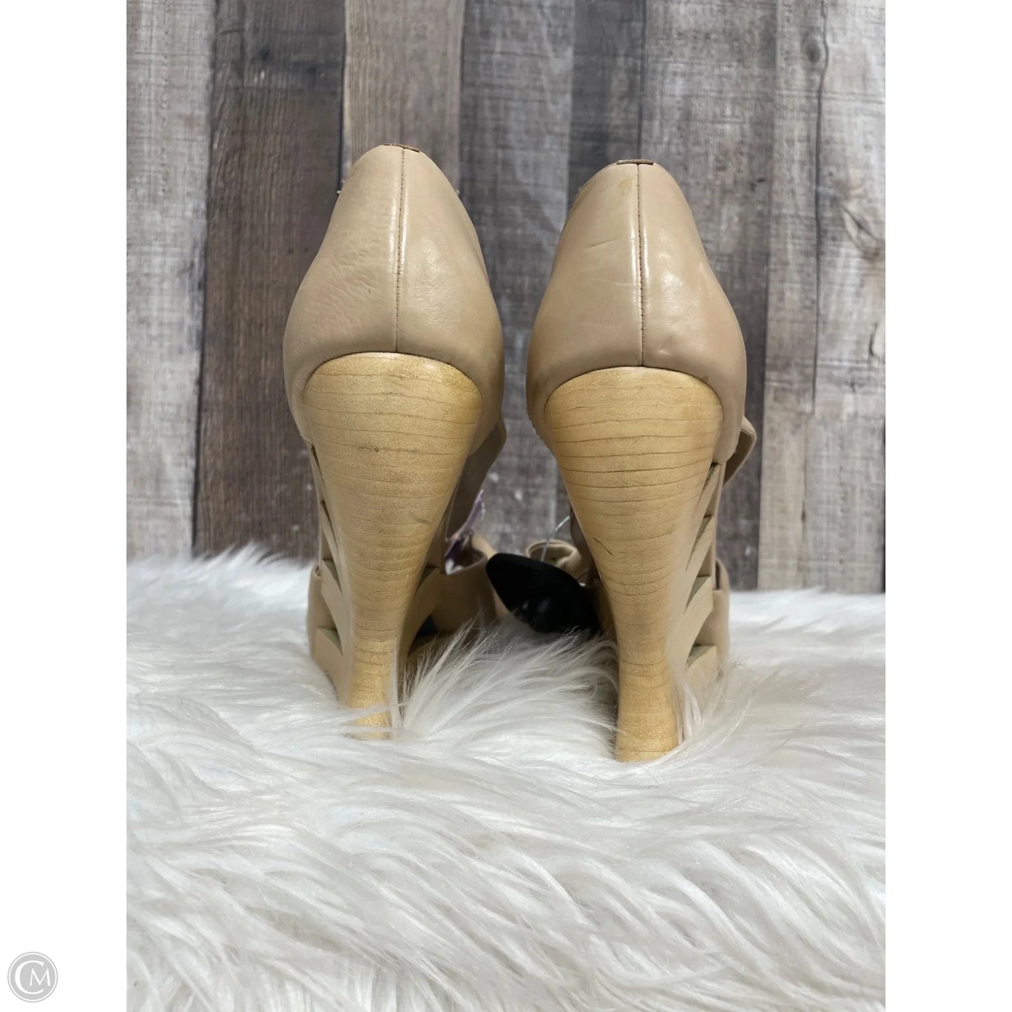 Shoes Heels Wedge By Donald Pliner In Tan, Size: 9