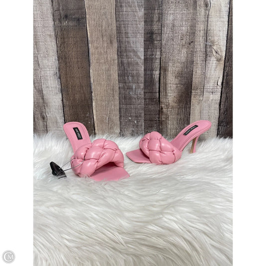 Sandals Heels Stiletto By Nine West In Pink, Size: 6.5