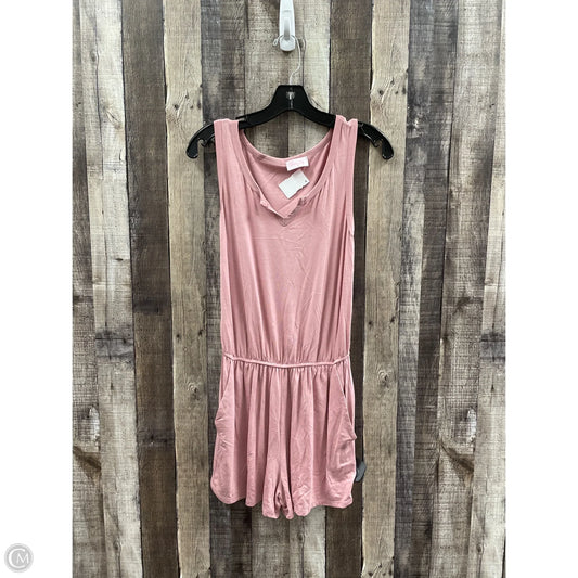 Romper By Pink Lily In Pink, Size: S