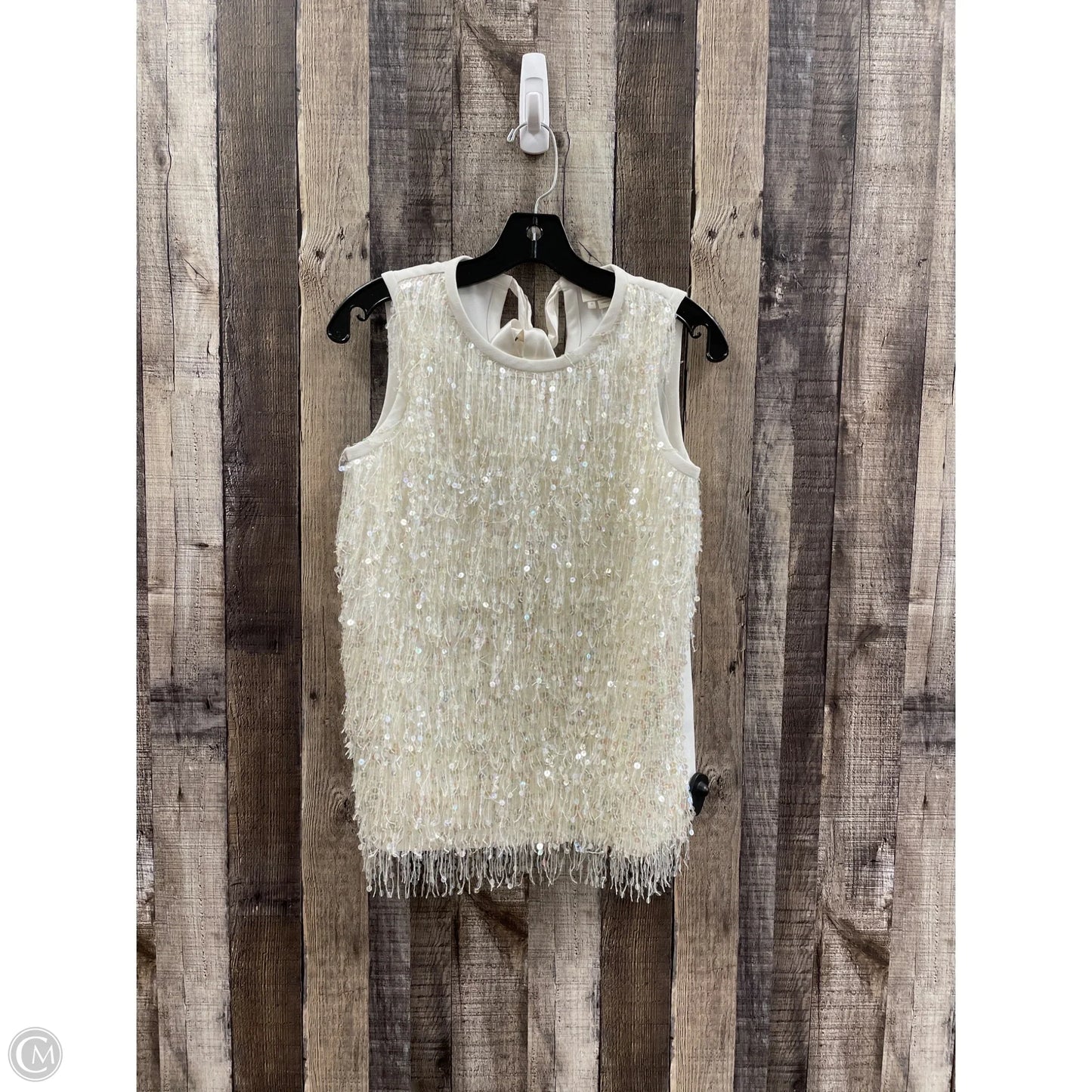 Top Sleeveless Designer By Kate Spade In White, Size: Xs