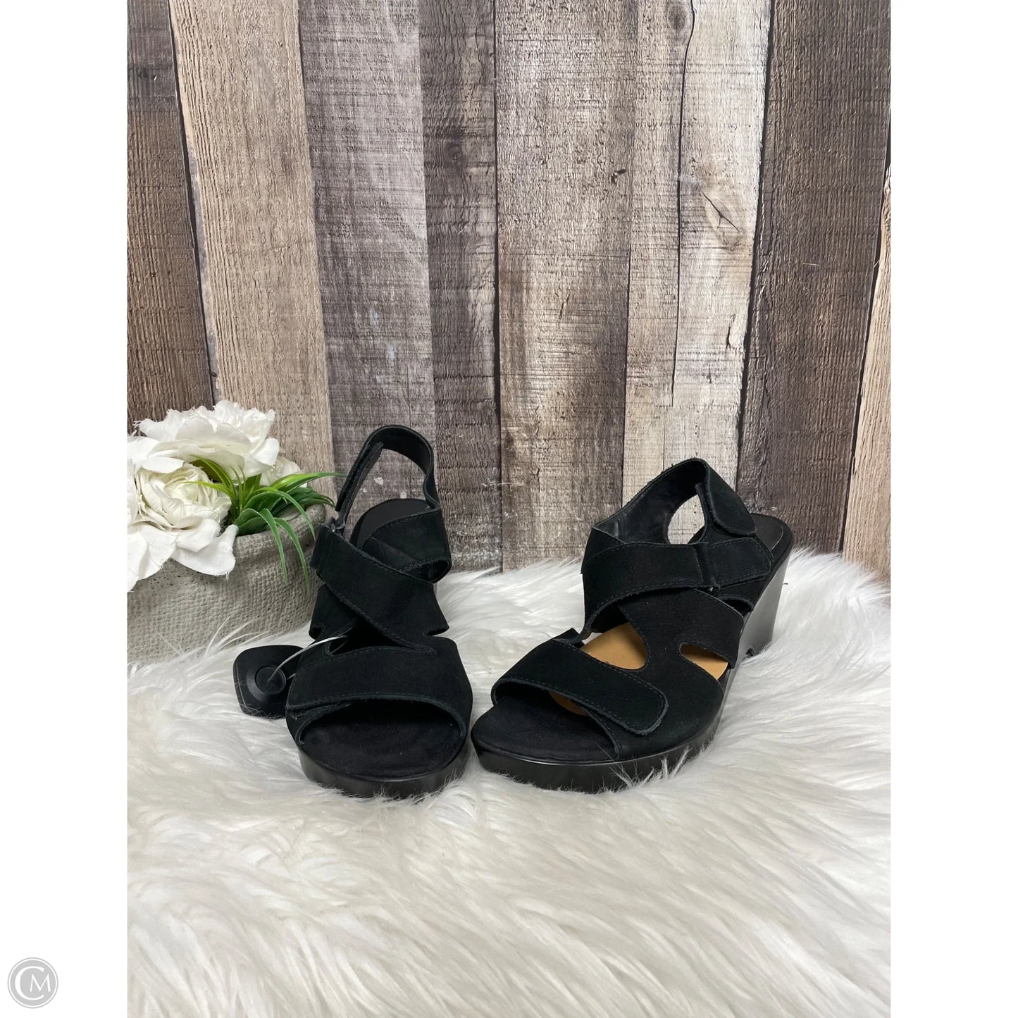 Sandals Heels Block By Aerosoles In Black, Size: 7.5