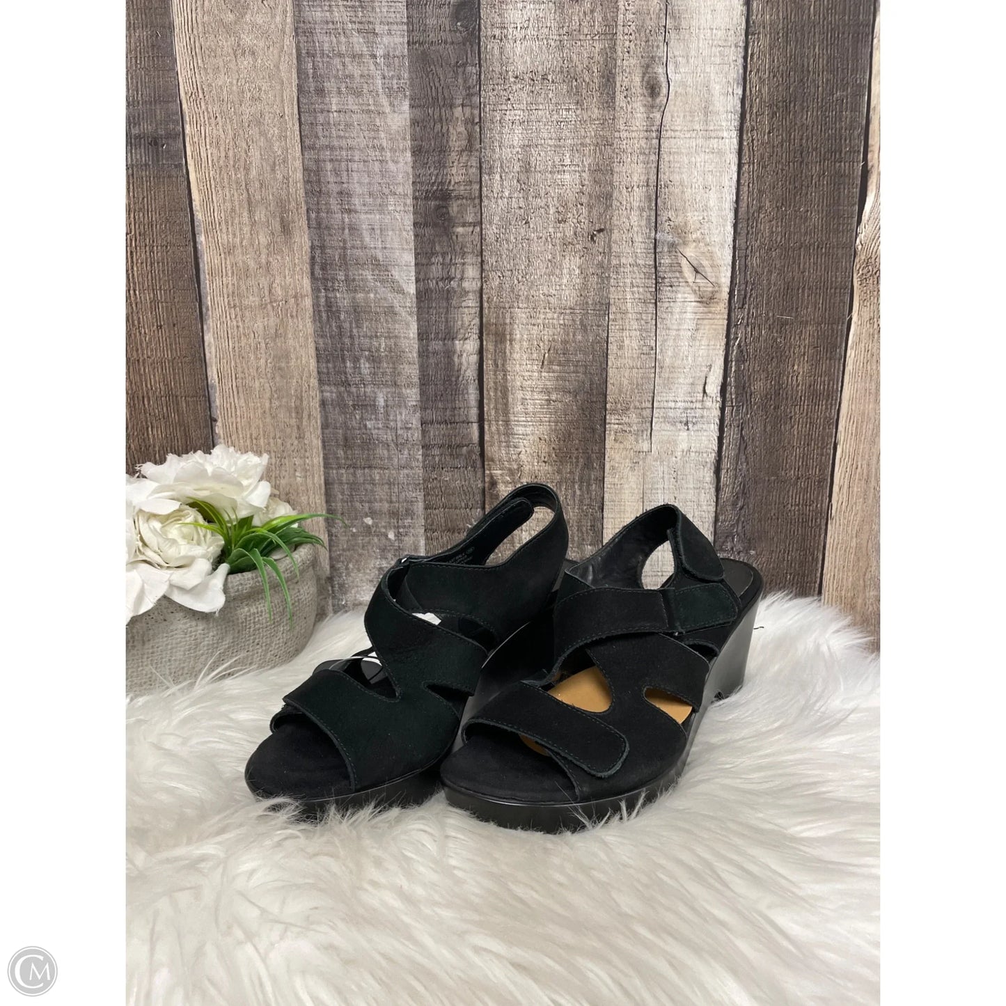 Sandals Heels Block By Aerosoles In Black, Size: 7.5