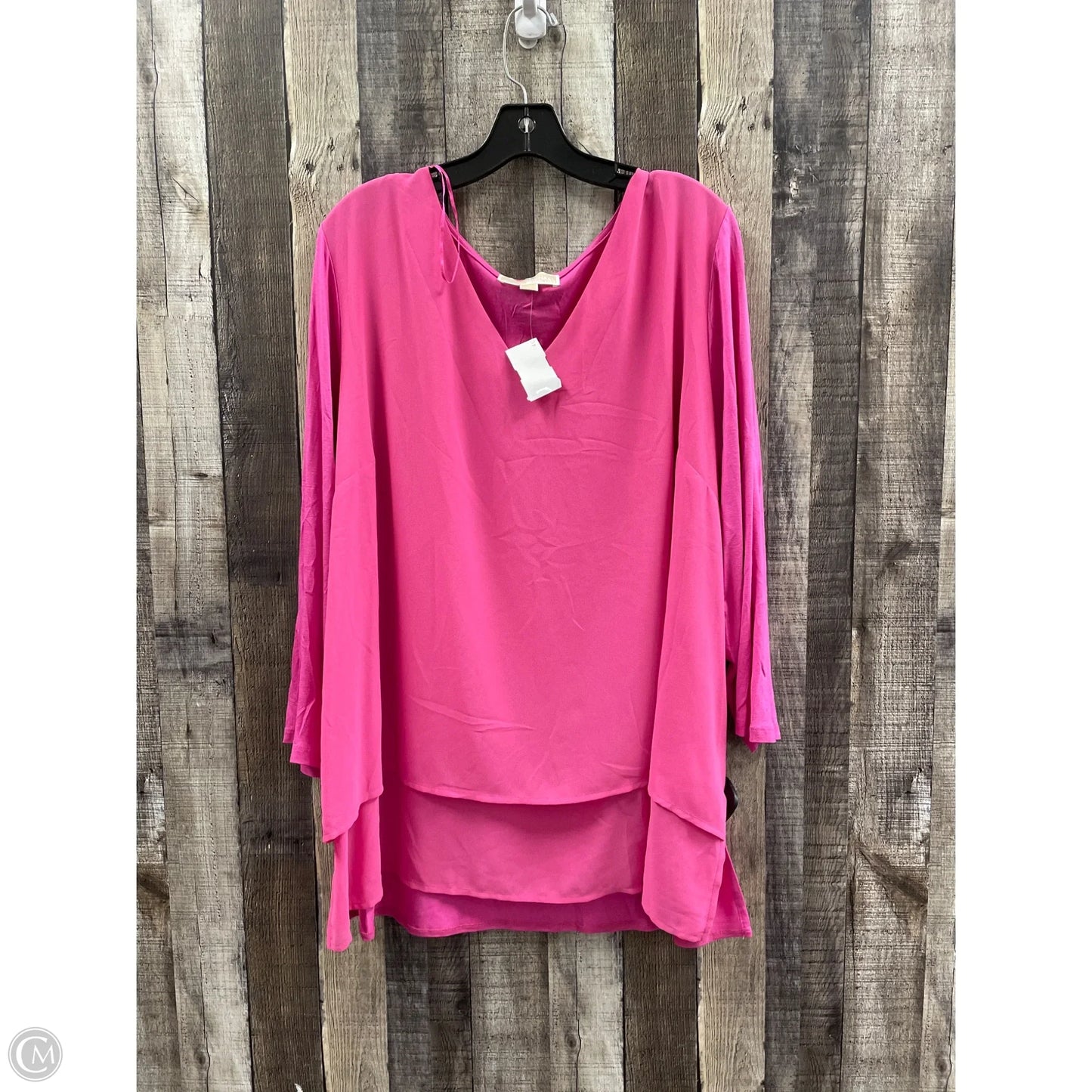 Top Long Sleeve By Michael By Michael Kors In Pink, Size: 3x