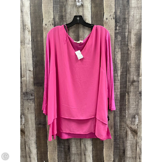 Top Long Sleeve By Michael By Michael Kors In Pink, Size: 3x