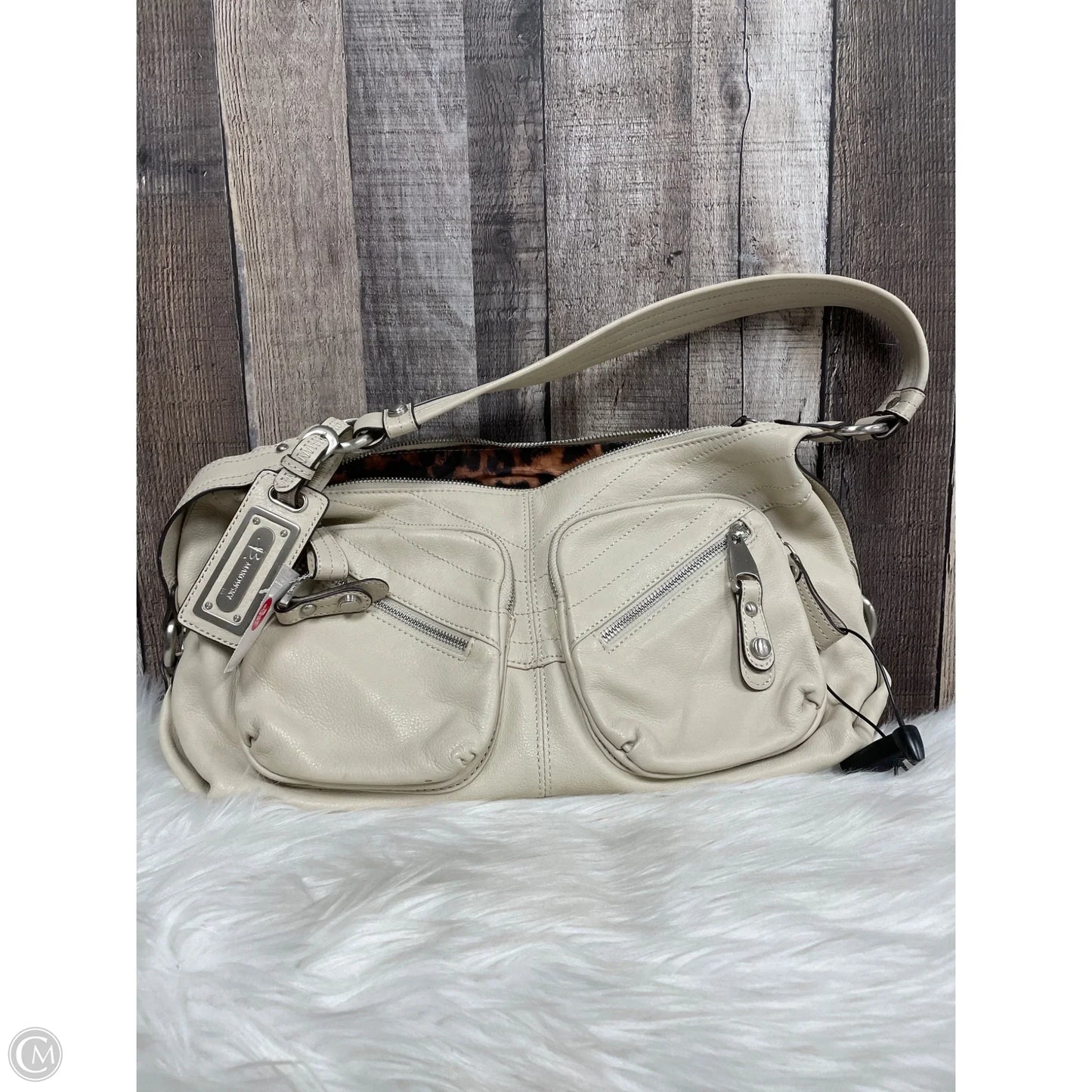 Handbag Leather By B. Makowsky, Size: Large