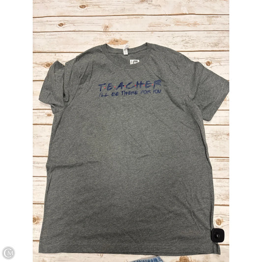 Top Short Sleeve By Bella + Canvas In Grey, Size: Xl