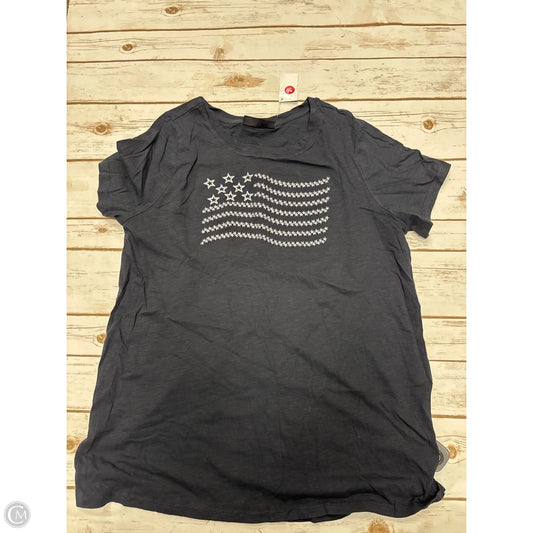 Top Short Sleeve By Lane Bryant In Blue, Size: L