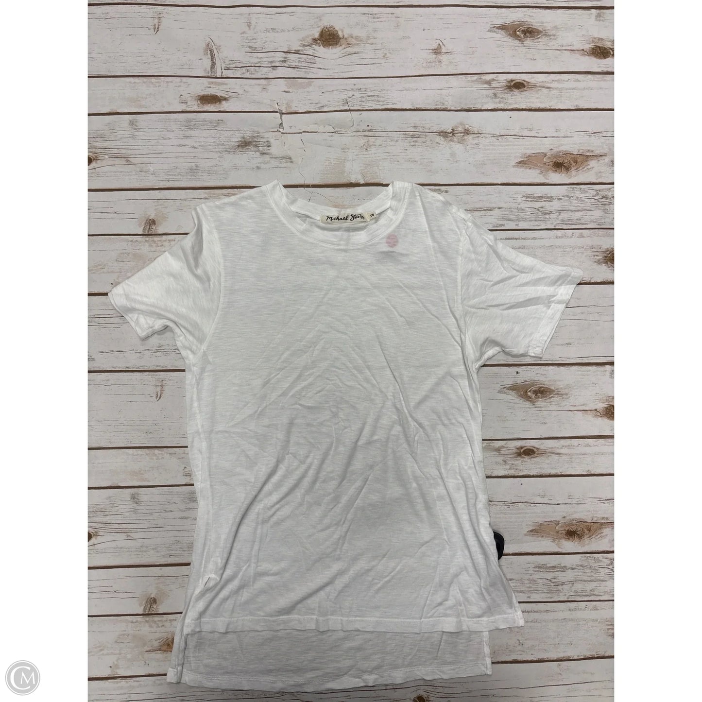 Top Short Sleeve By Michael Stars In White, Size: Osfm