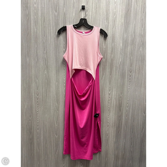 Dress Casual Midi By Cme In Pink, Size: Xl