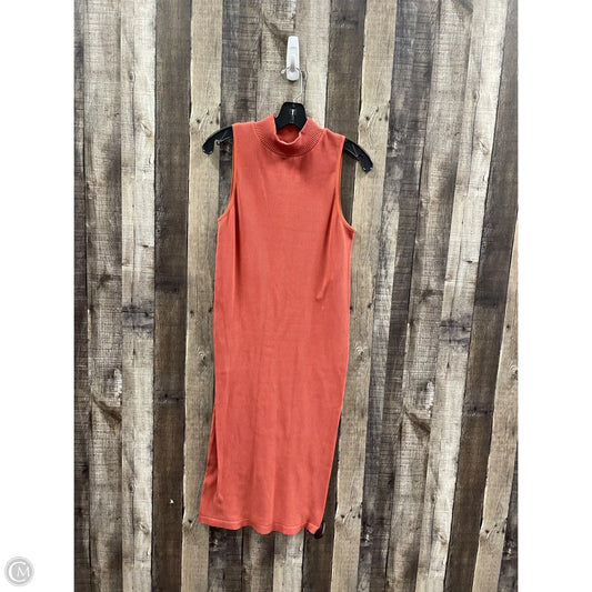 Dress Casual Midi By No Boundaries In Orange, Size: Xl