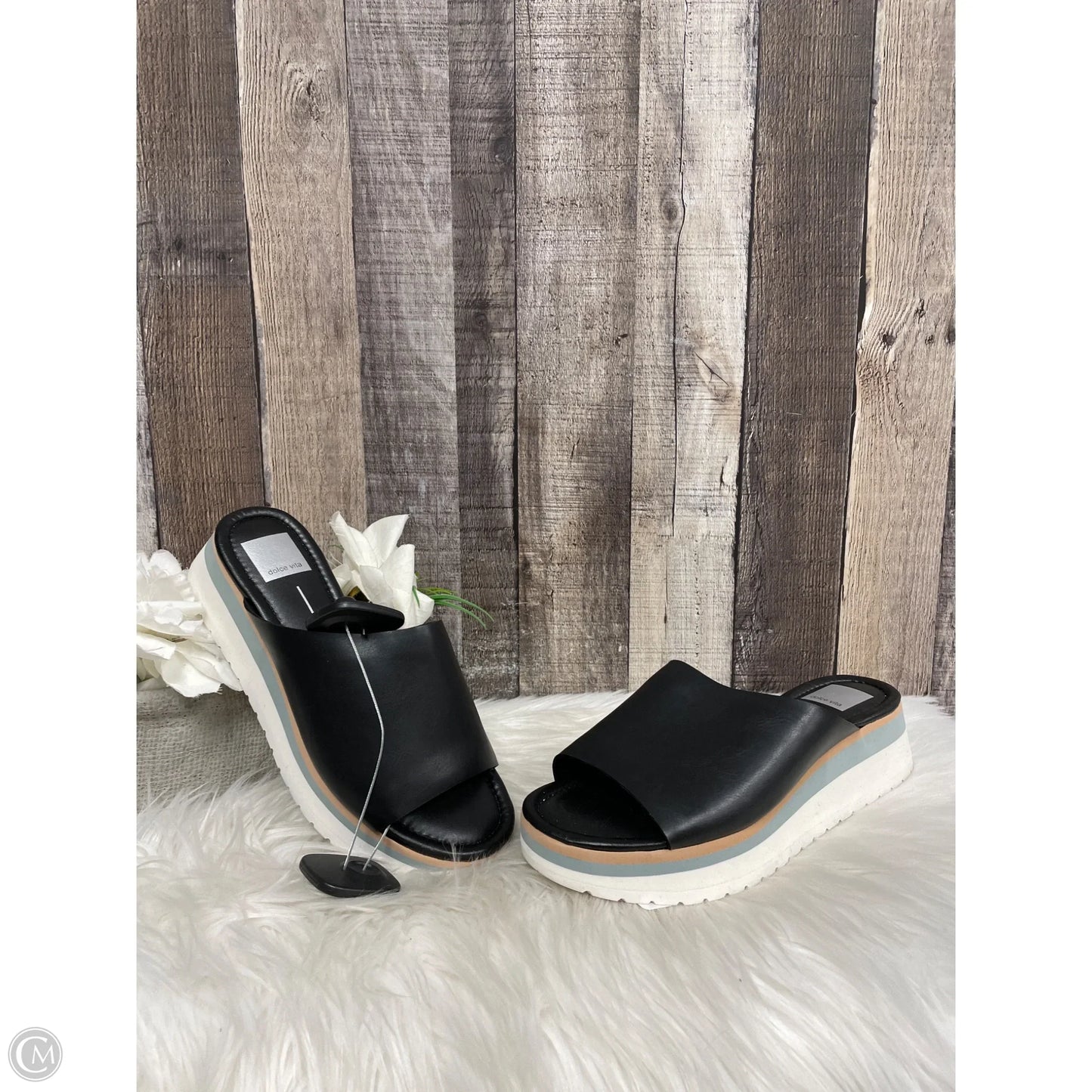 Sandals Heels Platform By Dolce Vita In Black, Size: 8.5