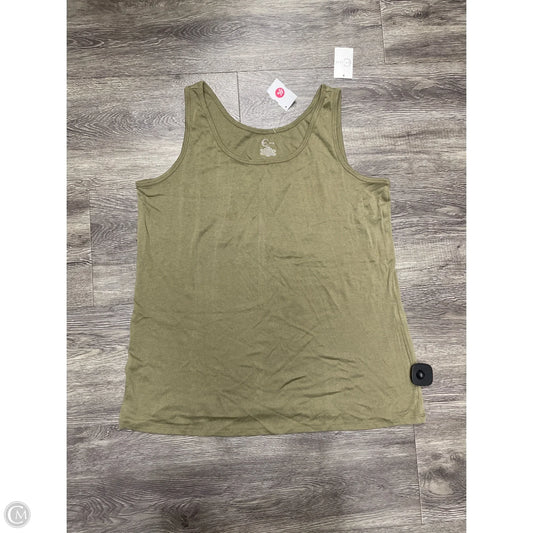 Tank Top By Cato In Green, Size: 1x