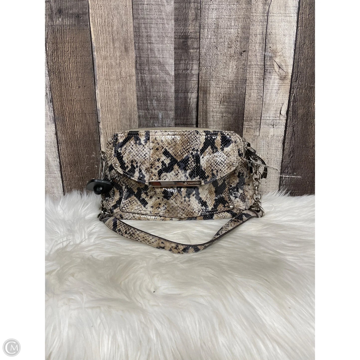 Handbag Leather By B. Makowsky, Size: Medium