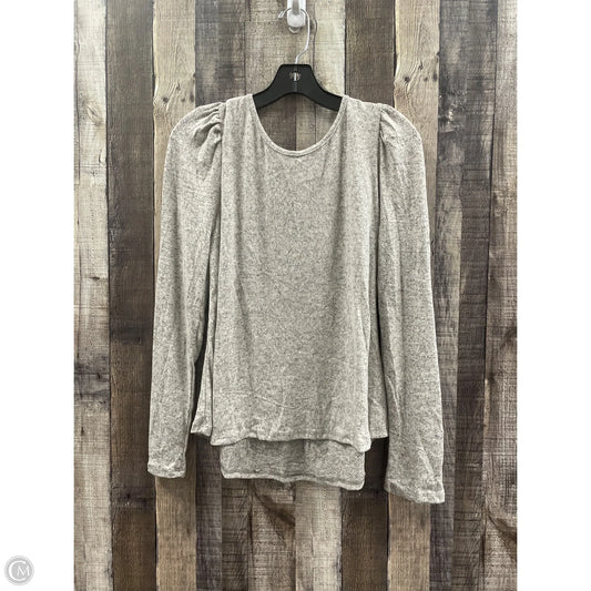 Top Long Sleeve By White Birch In Grey, Size: L