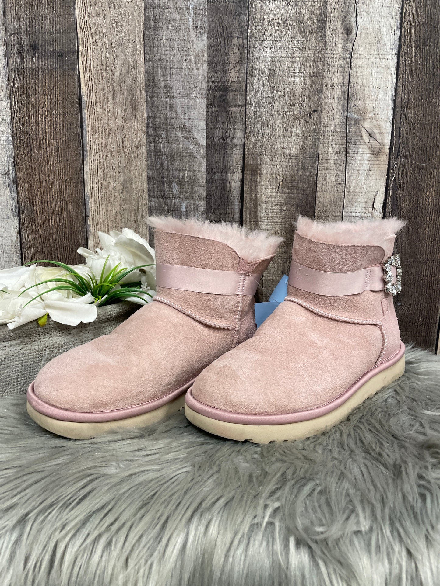 Boots Designer By Ugg In Pink, Size: 6