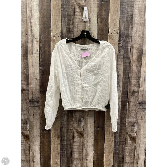 Top Long Sleeve By Abercrombie And Fitch In White, Size: L
