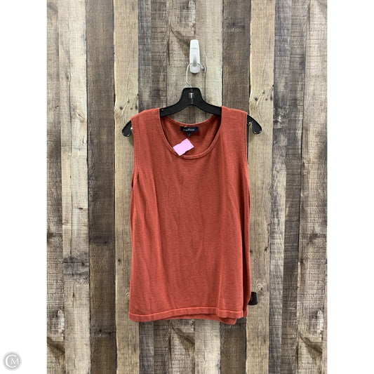 Top Sleeveless By Evan-picone In Red, Size: Xl