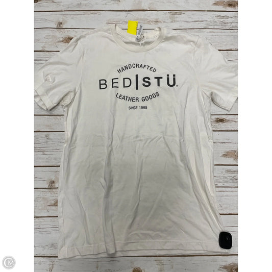 Top Short Sleeve By Bella + Canvas In Ivory, Size: L