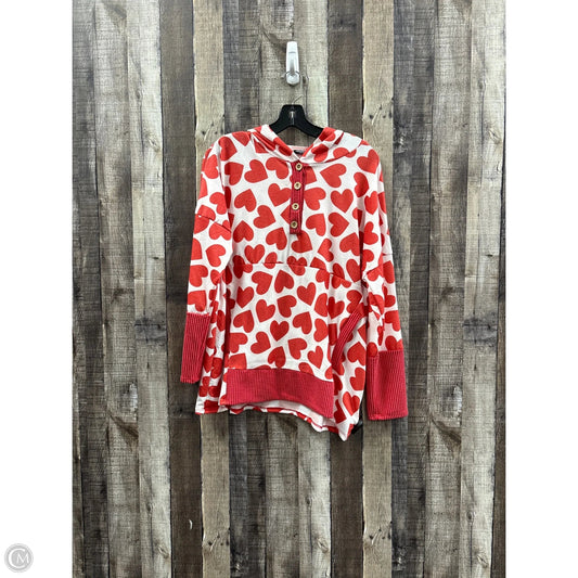 Top Long Sleeve By Heimish Usa In Red & White, Size: S