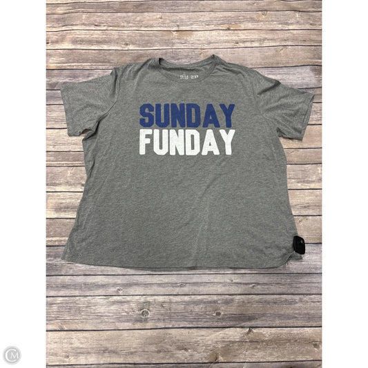 Top Short Sleeve By Clothes Mentor In Grey, Size: 2x