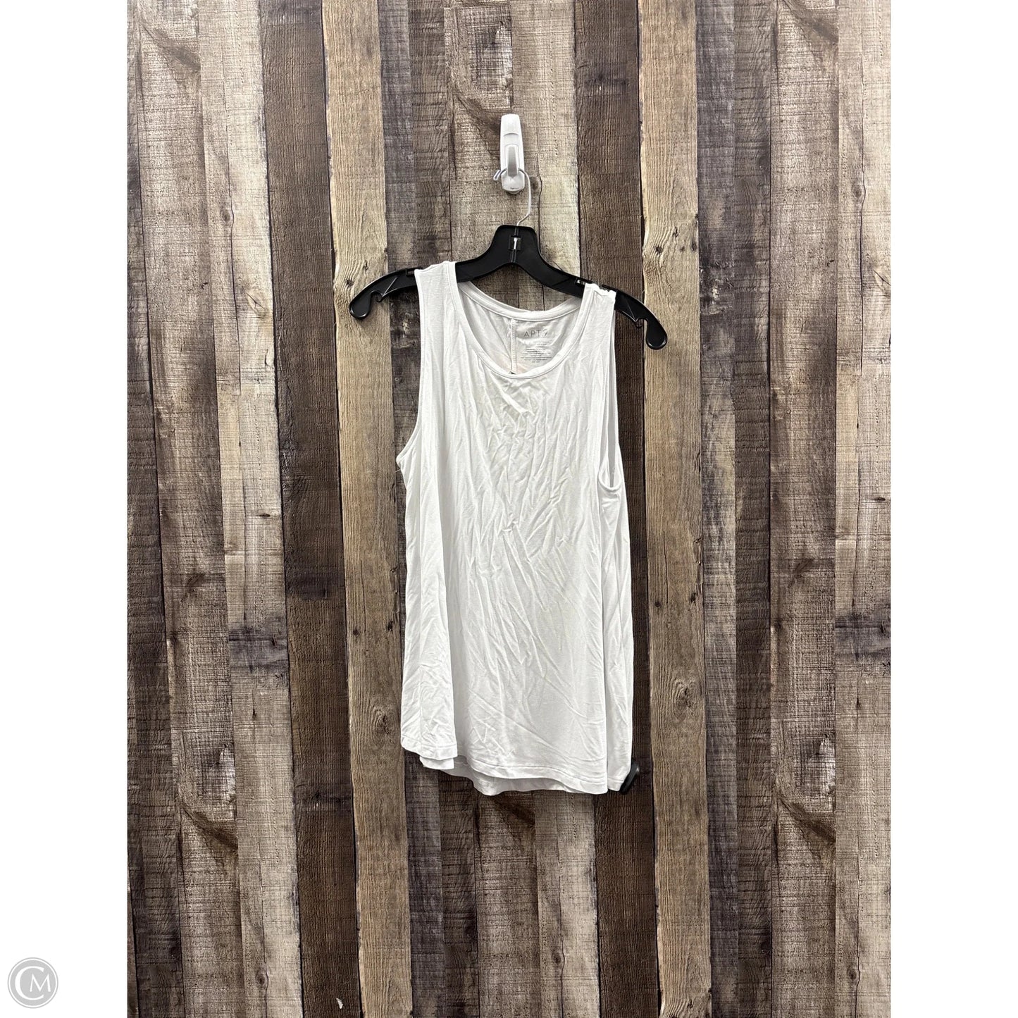 Top Sleeveless Basic By Apt 9 In White, Size: L