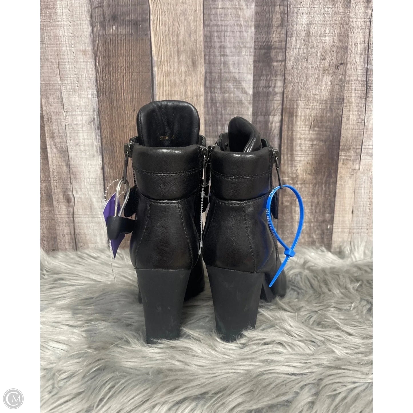 Boots Luxury Designer By Prada In Black, Size: 6