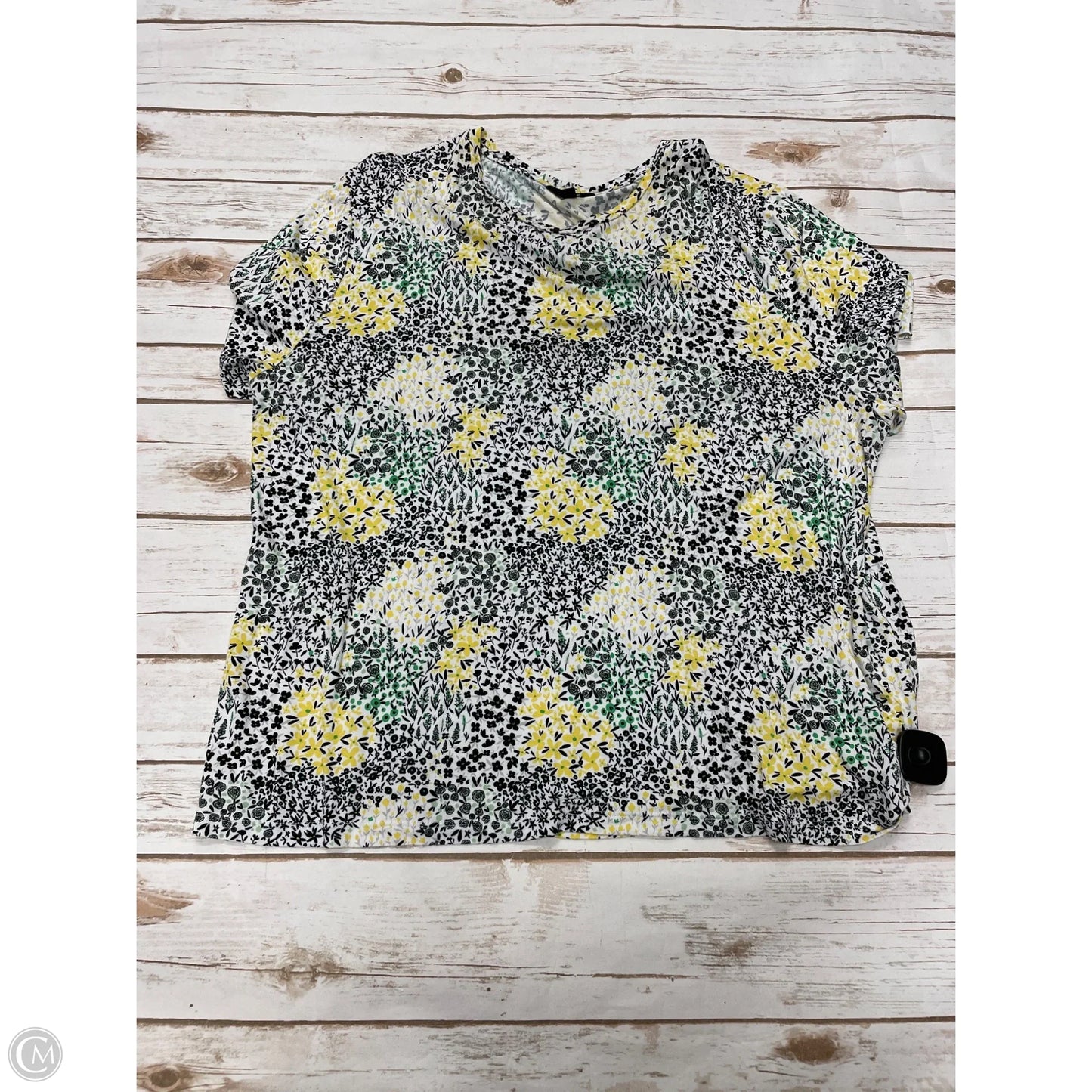 Top Short Sleeve By Cme In Floral Print, Size: L