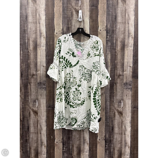 Swimwear Cover-up By Cupshe In Green & White, Size: L