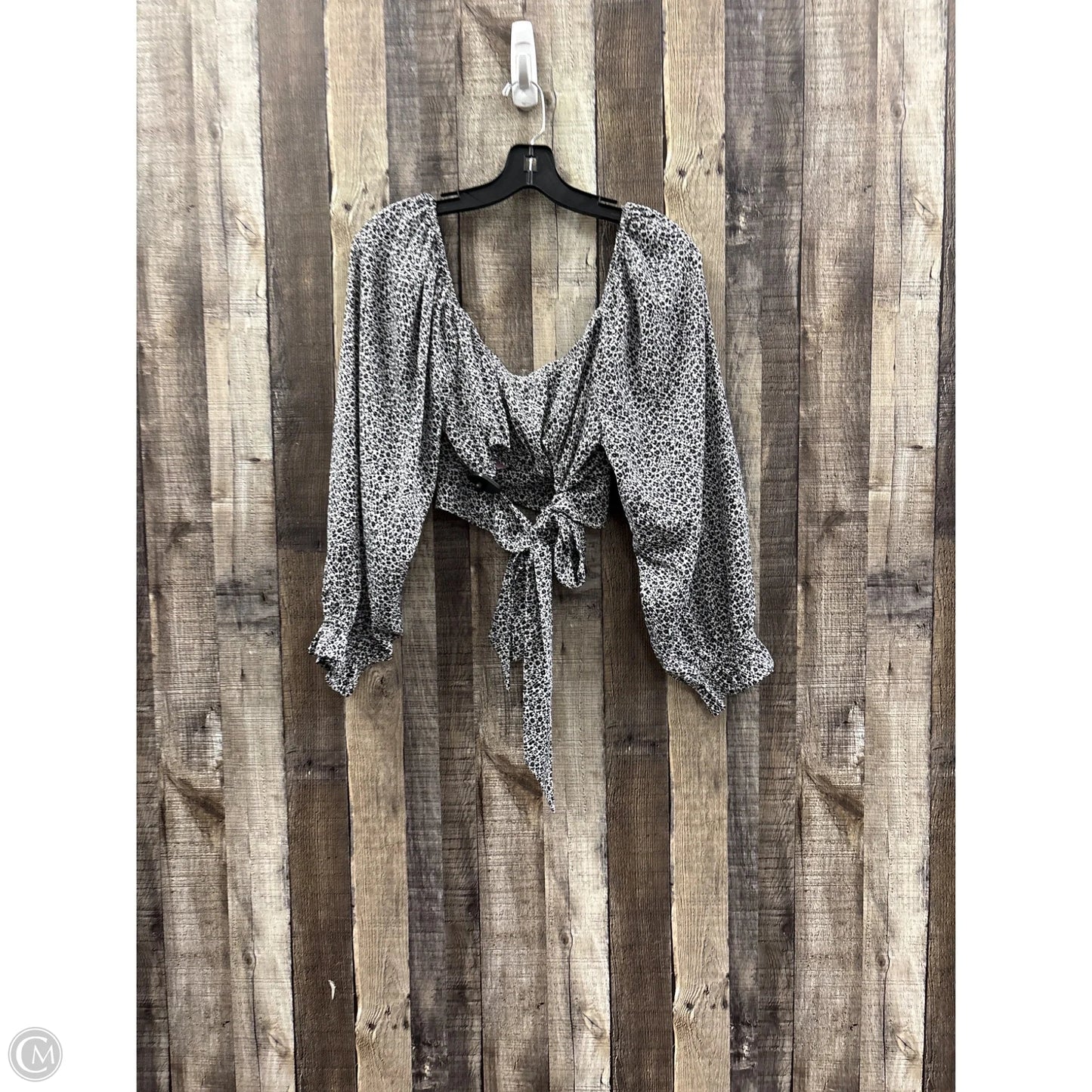 Top Long Sleeve By Altard State In Black & White, Size: L