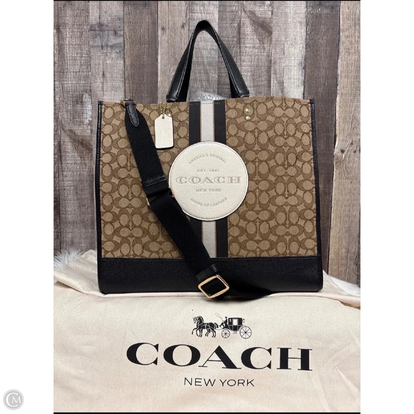 Tote Designer By Coach, Size: Large
