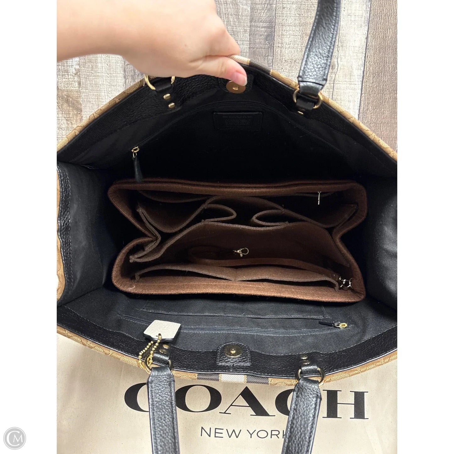 Tote Designer By Coach, Size: Large