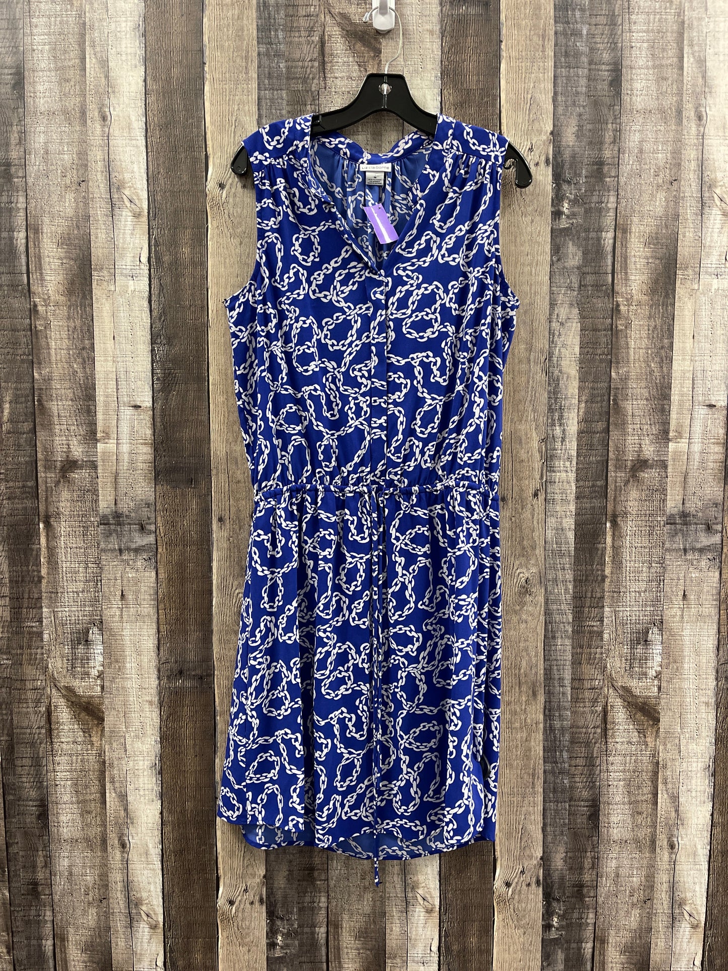 Blue Dress Casual Short Liz And Co, Size Xl