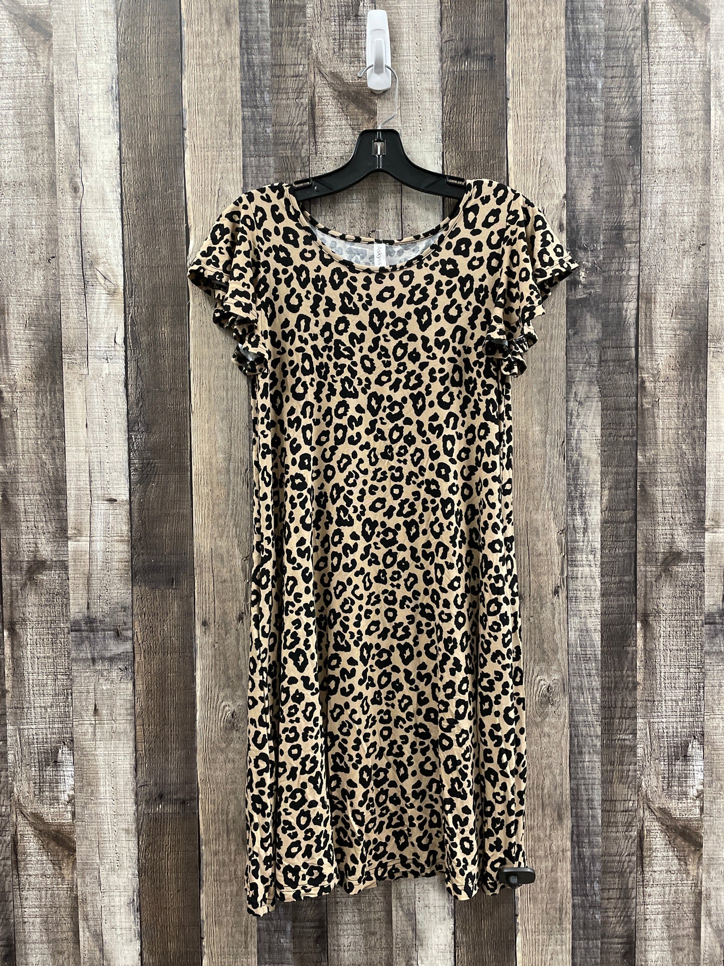 Animal Print Dress Casual Short Cme, Size M