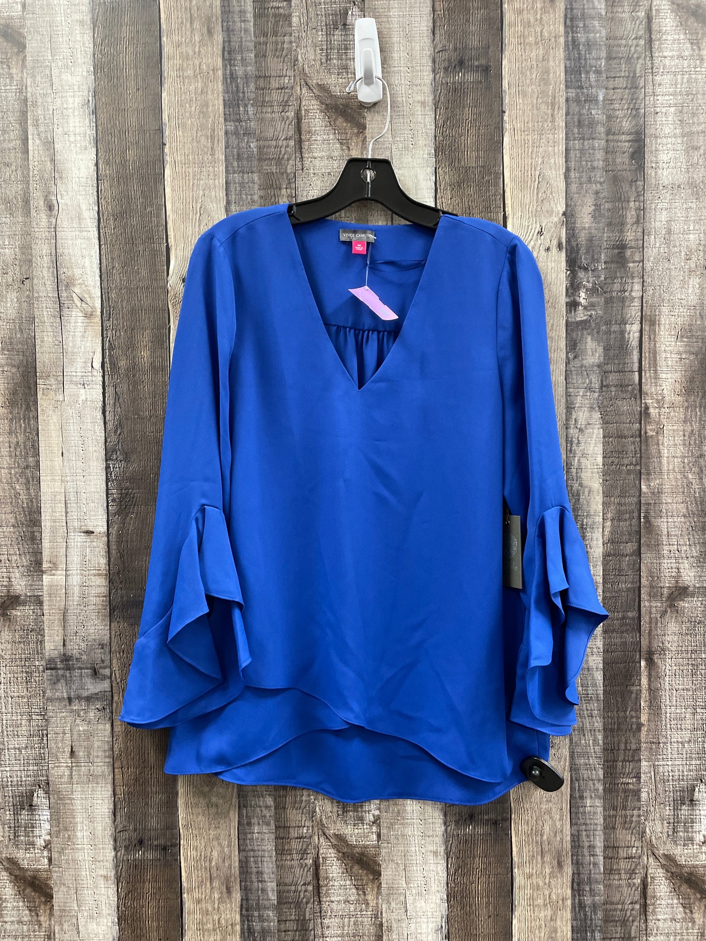 Blouse 3/4 Sleeve By Vince Camuto In Blue, Size: M