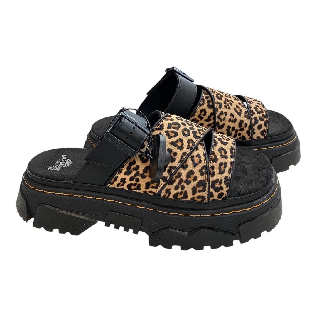 Sandals Designer By Dr Martens In Animal Print, Size:10