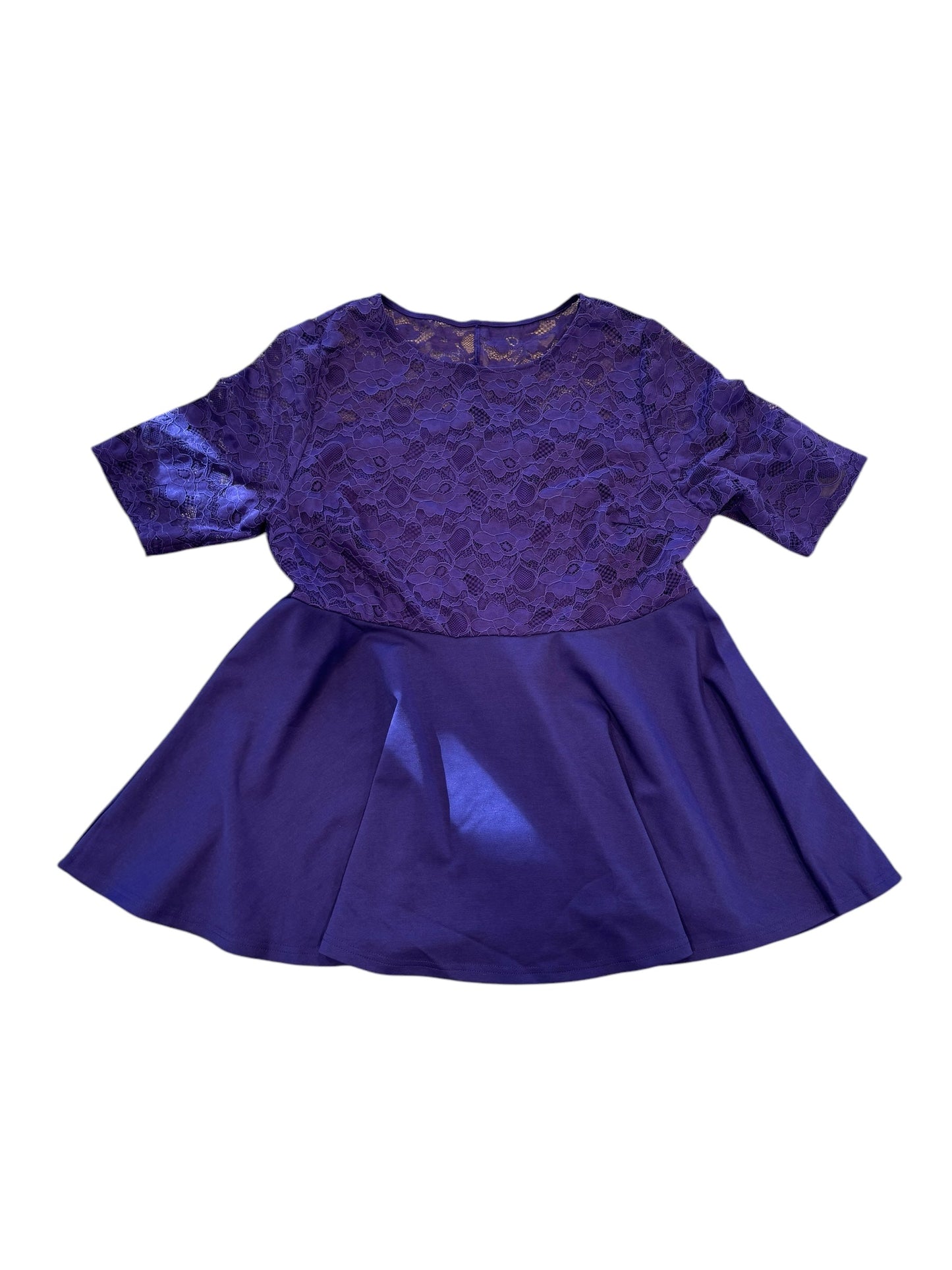 Top Short Sleeve By Clothes Mentor In Purple, Size: 1x