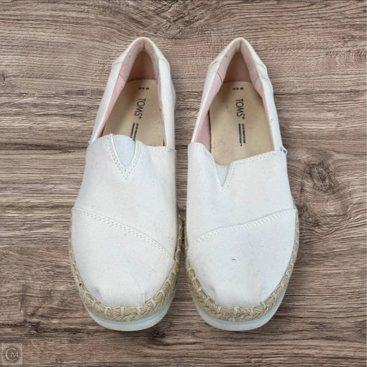 Shoes Heels Platform By Toms In White & Yellow, Size: 6.5