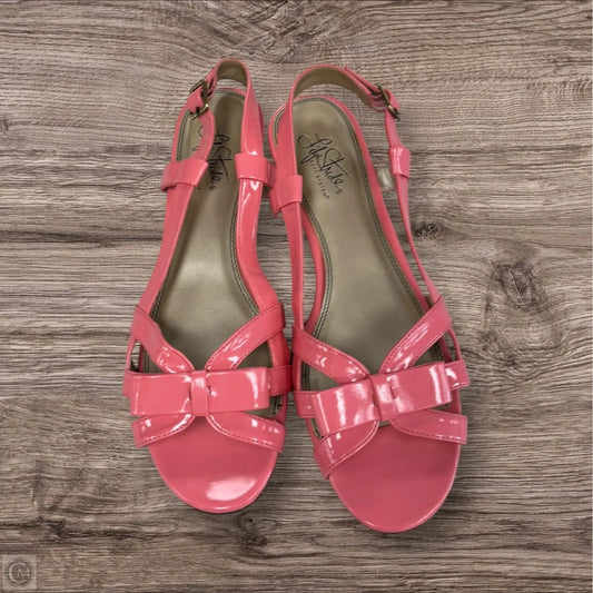 Sandals Heels Wedge By Life Stride In Pink, Size: 10