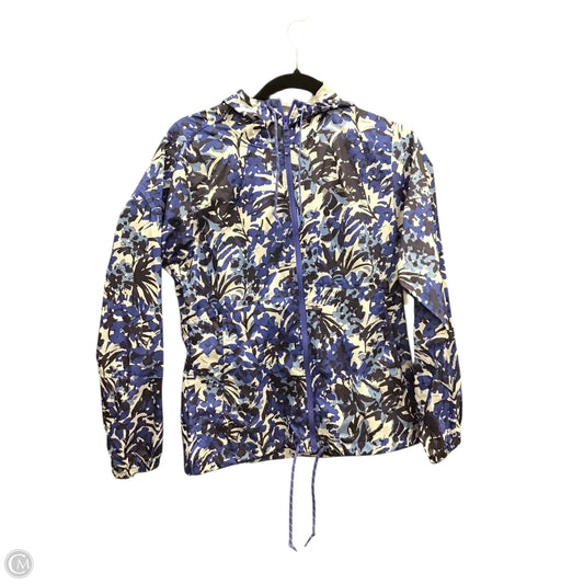 Jacket Windbreaker By Columbia In Blue & White, Size: Xs