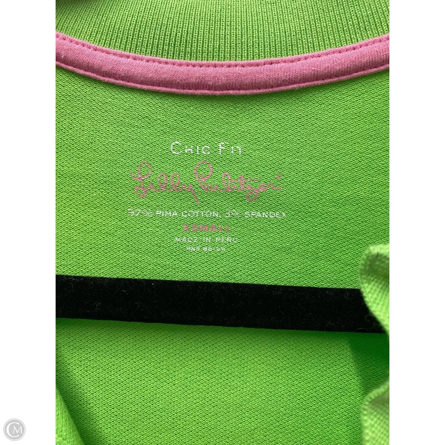 Top Short Sleeve Designer By Lilly Pulitzer In Green, Size: Xs