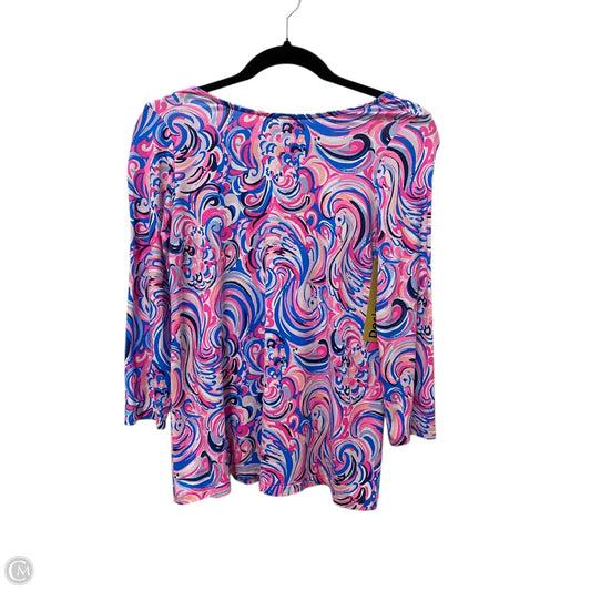Top Long Sleeve Designer By Lilly Pulitzer In Blue & Pink, Size: Xs