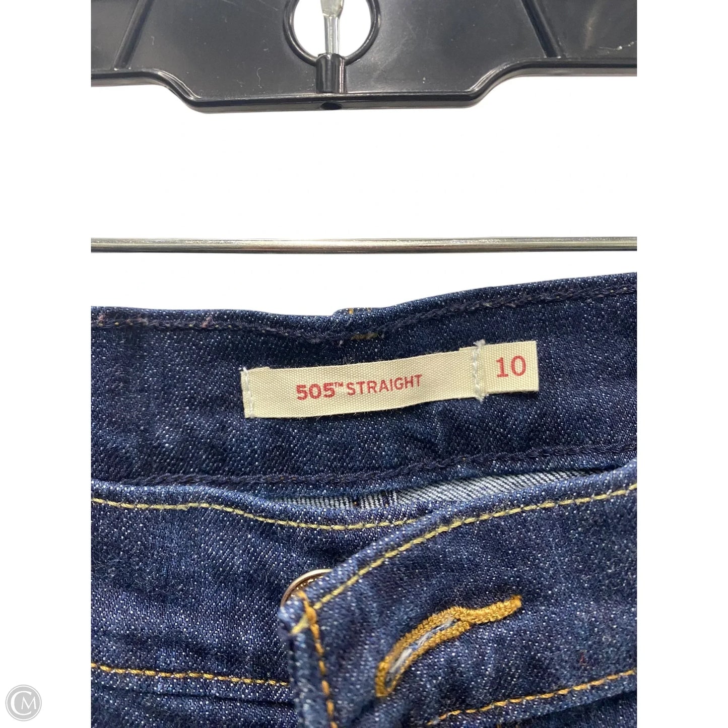 Jeans Straight By Levis In Blue Denim, Size: 10