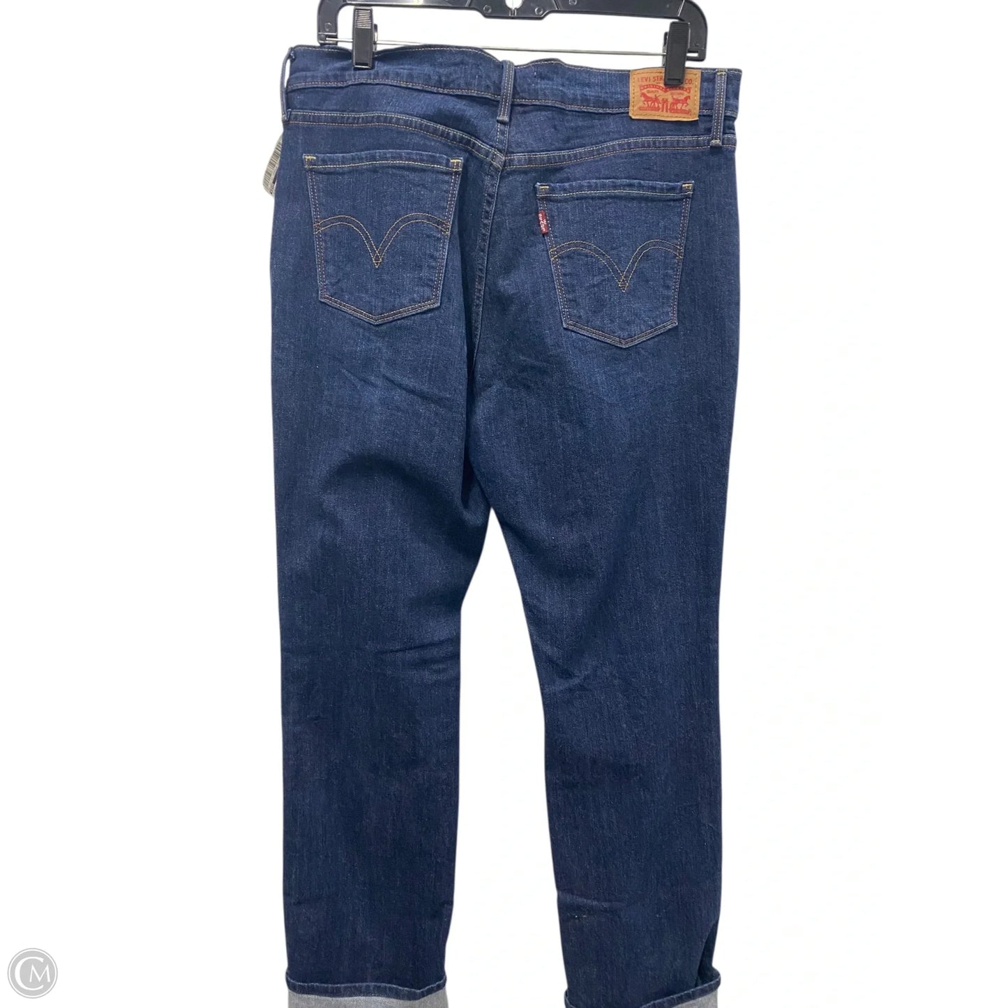 Jeans Straight By Levis In Blue Denim, Size: 10