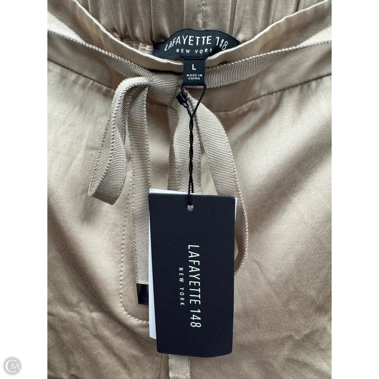 Shorts Designer By Lafayette 148 In Tan, Size: L