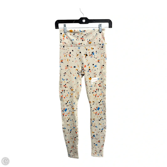 Athletic Leggings By Fabletics In Cream & Yellow, Size: Xs