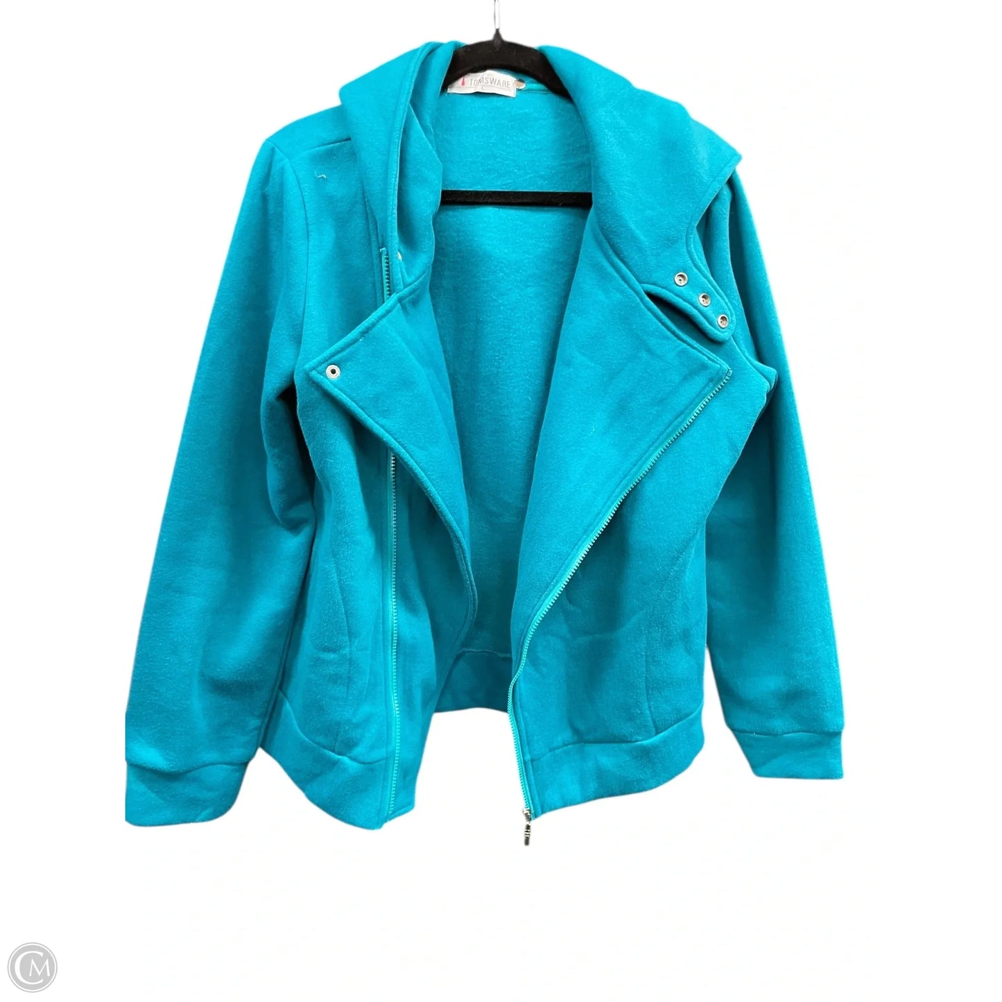 Jacket Fleece By Clothes Mentor In Teal, Size: L