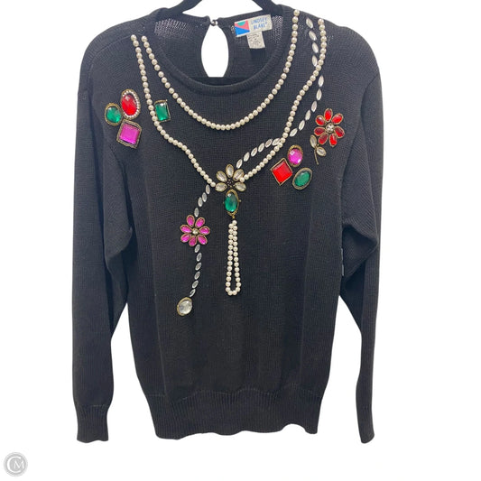 Sweater By Clothes Mentor In Black & Red, Size: M