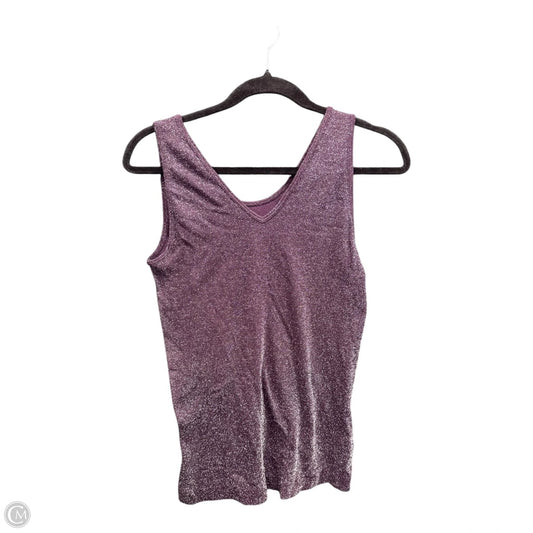 Tank Top By Apt 9 In Purple & Silver, Size: L