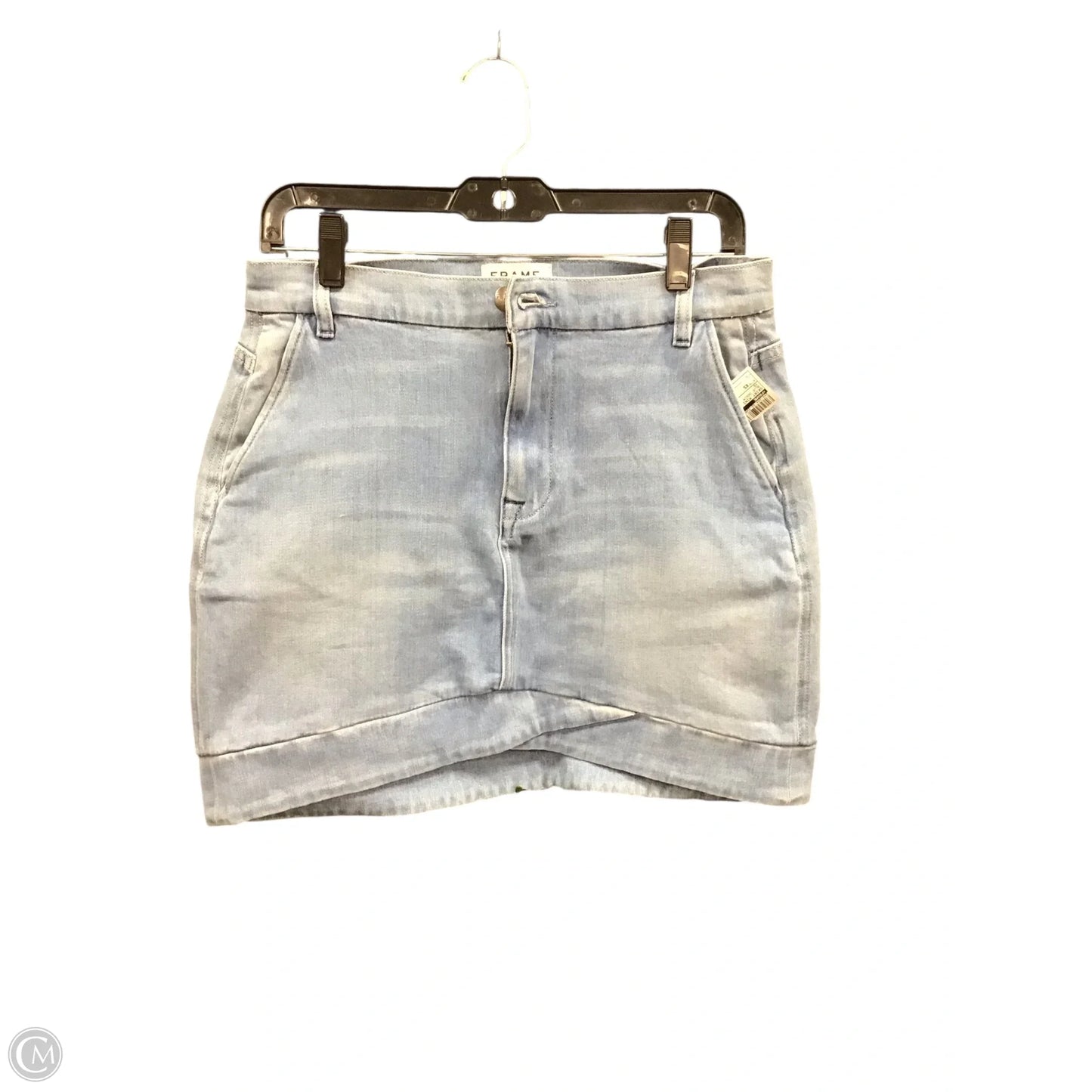 Skirt Mini & Short By Frame In Blue Denim, Size: Xs